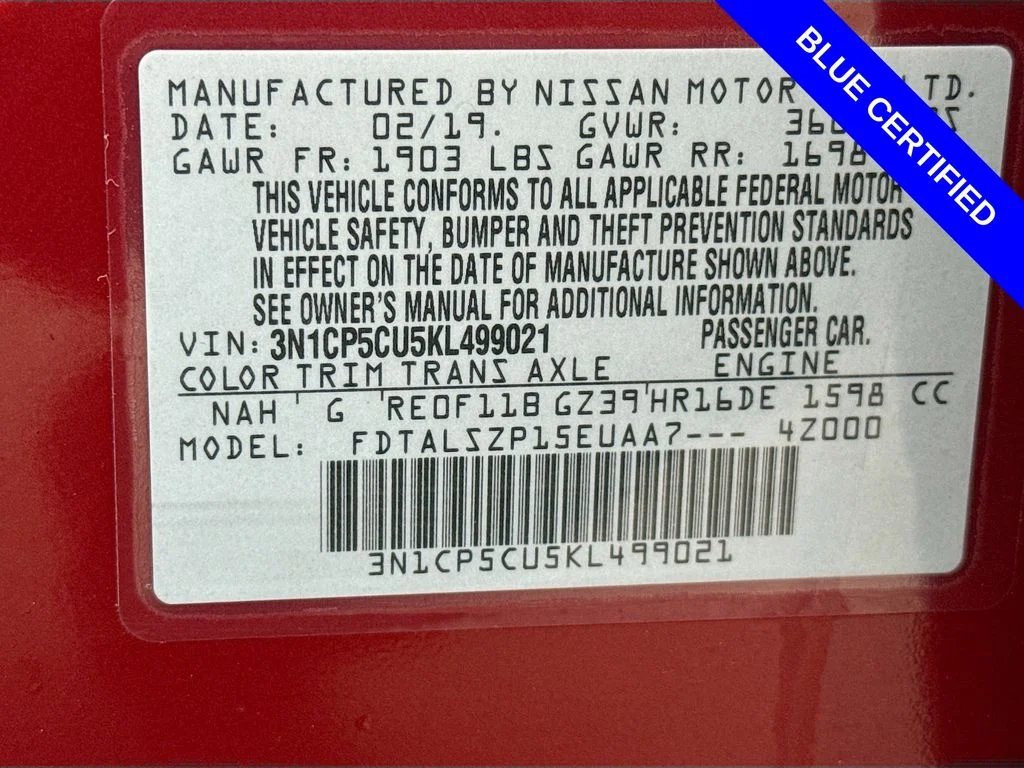 Certified Used 2019 Cayenne Red Nissan SV image 23