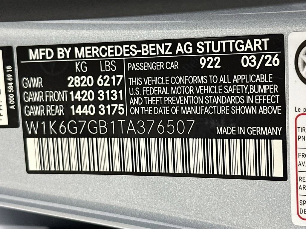 New 2026 Cirrus Silver Metallic Mercedes-Benz S 580 image 68