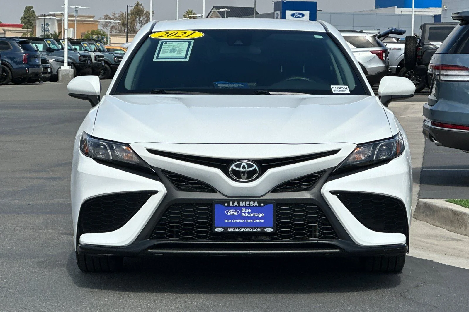 Certified Used 2021 Super White Toyota SE image 8