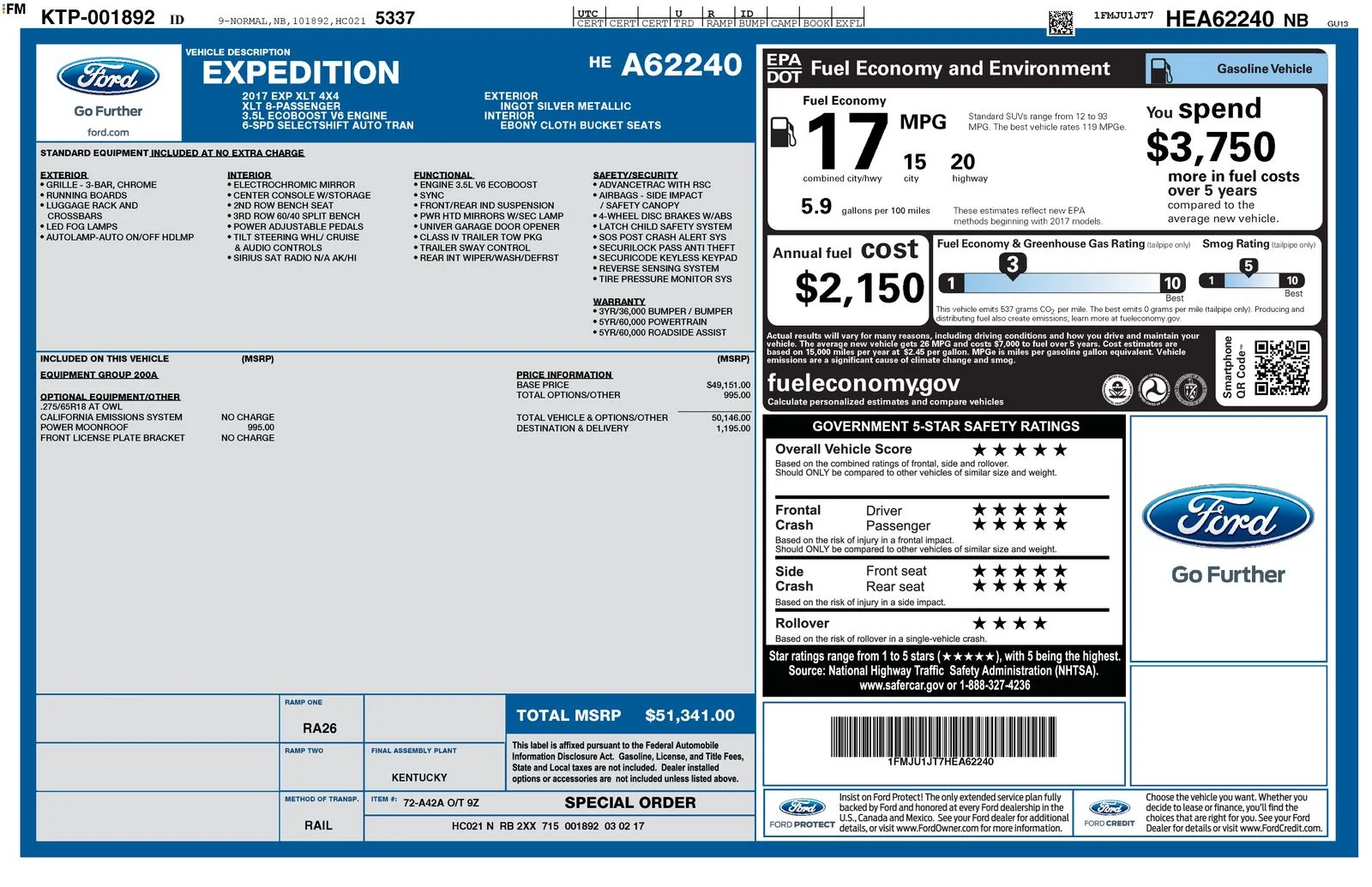 Used 2017 Silver Ford XLT image 7