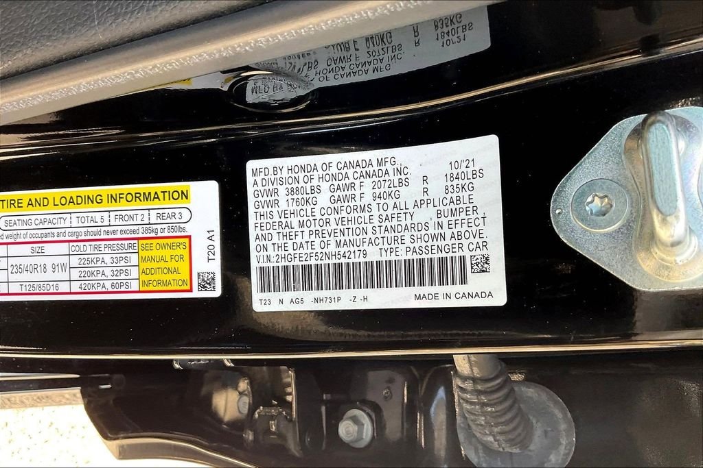Certified Used 2022 Crystal Black Pearl Honda Sport image 19