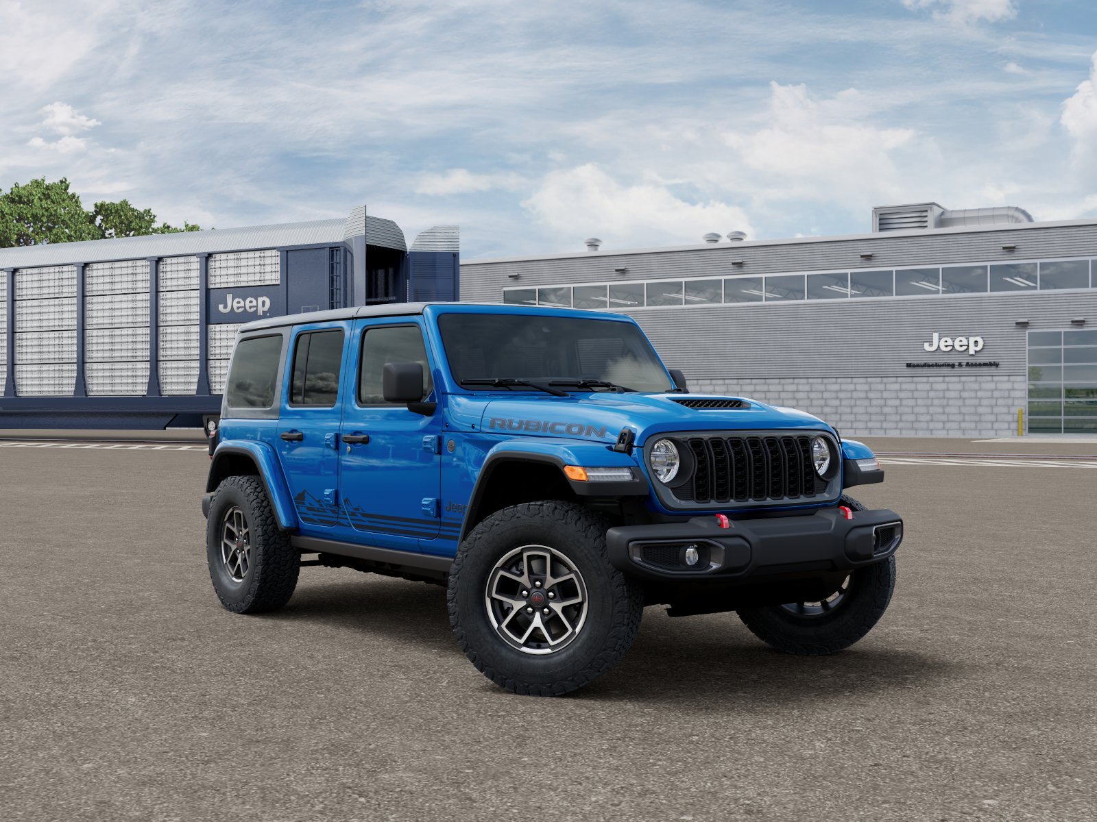 New 2026 Hydro Blue Pearl-Coat Exterior Paint Jeep Rubicon image 3