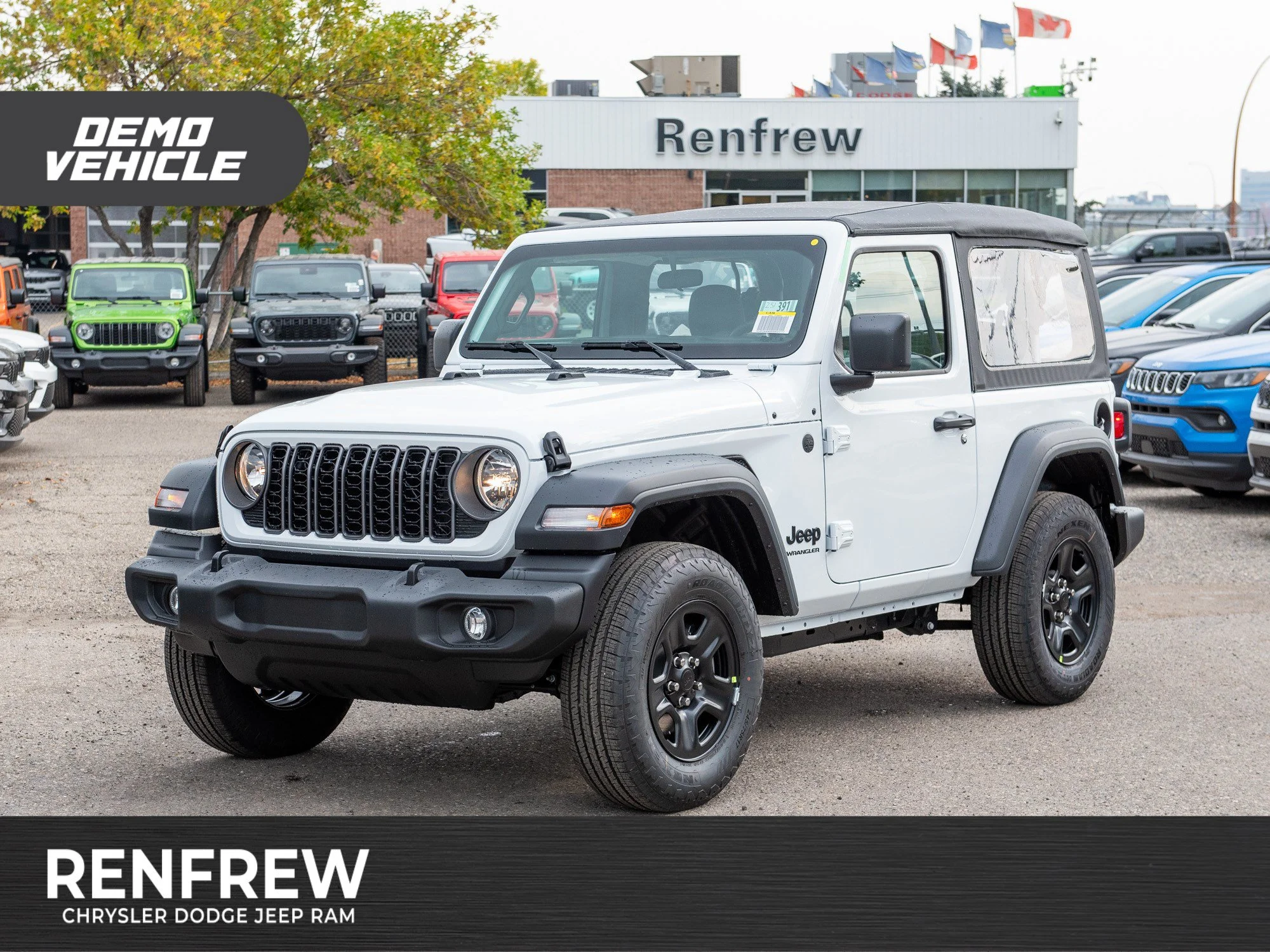 Used 2025 White Jeep Sport* 2 Door, Soft Top 4x4 image 1