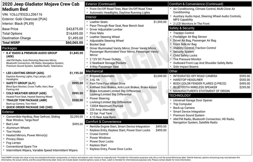 Used 2020 Beige Jeep Mojave image 6