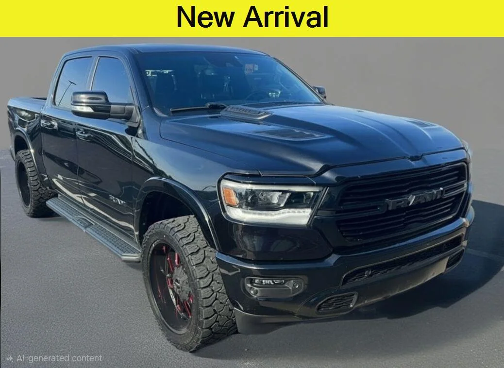 Used 2021 Diamond Black Crystal Pearlcoat Ram Laramie image 1
