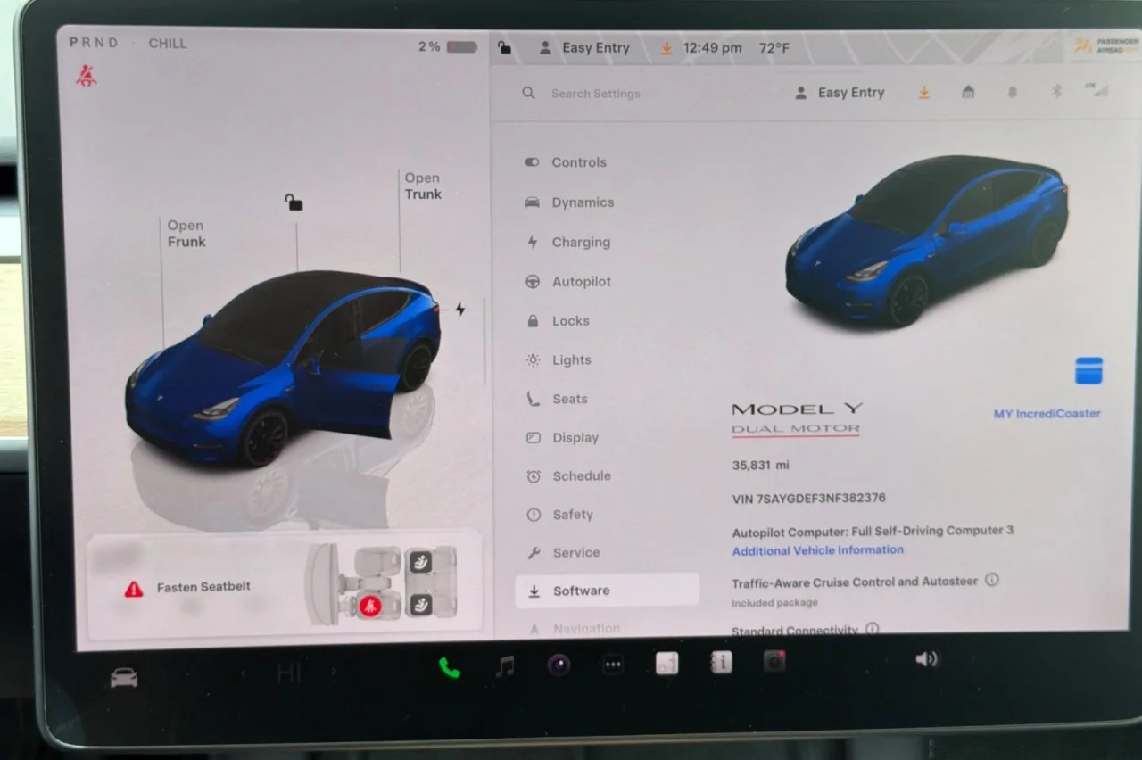 Used 2022 BLUE Tesla Performance image 27