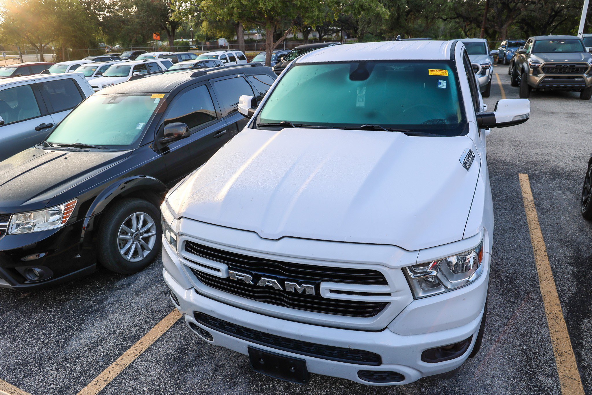 Used 2020 Bright White Clearcoat Ram Lone Star image 3