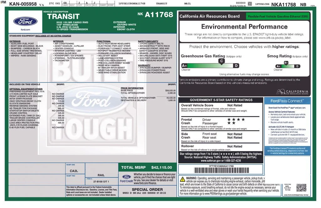 Used 2022 White Ford Base image 2