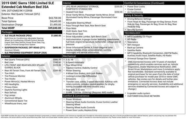 Used 2019 Red GMC SLE image 15