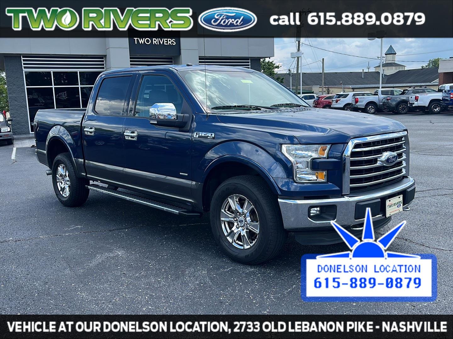 Used 2016 Blue Jeans Metallic Ford XLT image 2