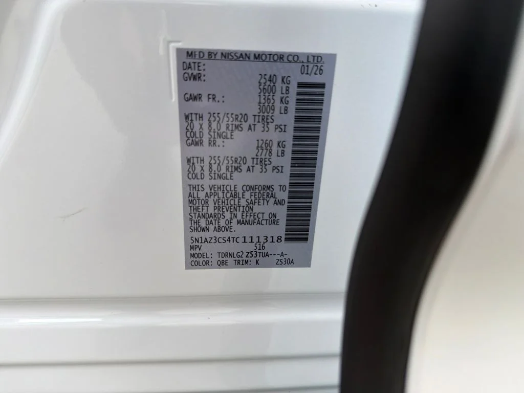 New 2026 White Nissan SL image 34