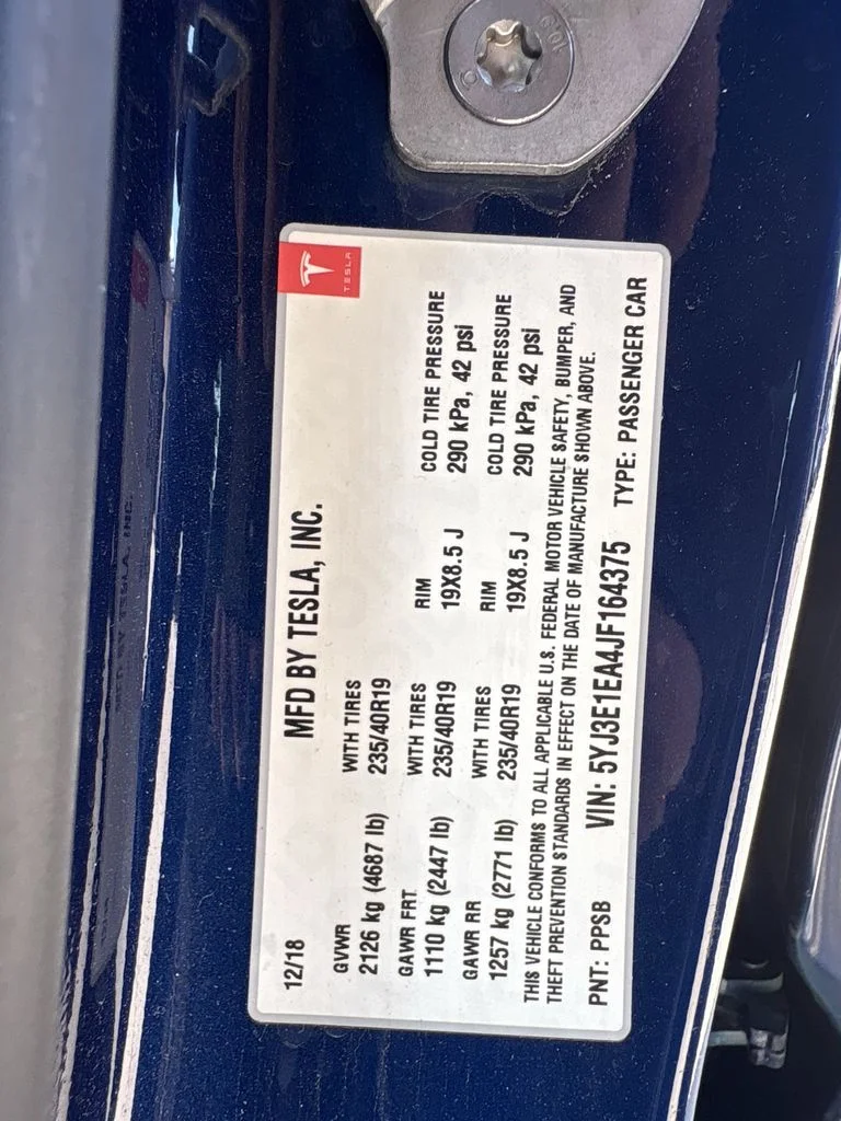 Used 2018 Deep Blue Metallic Tesla Long Range image 25