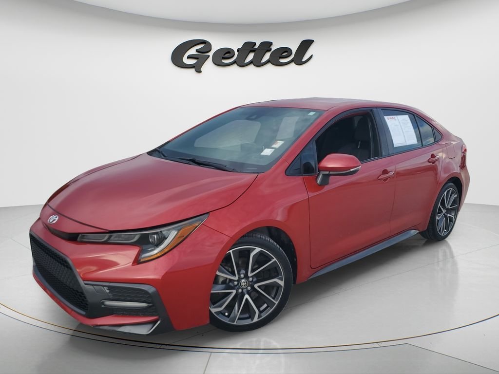 Certified Used 2021 Red Toyota SE image 1