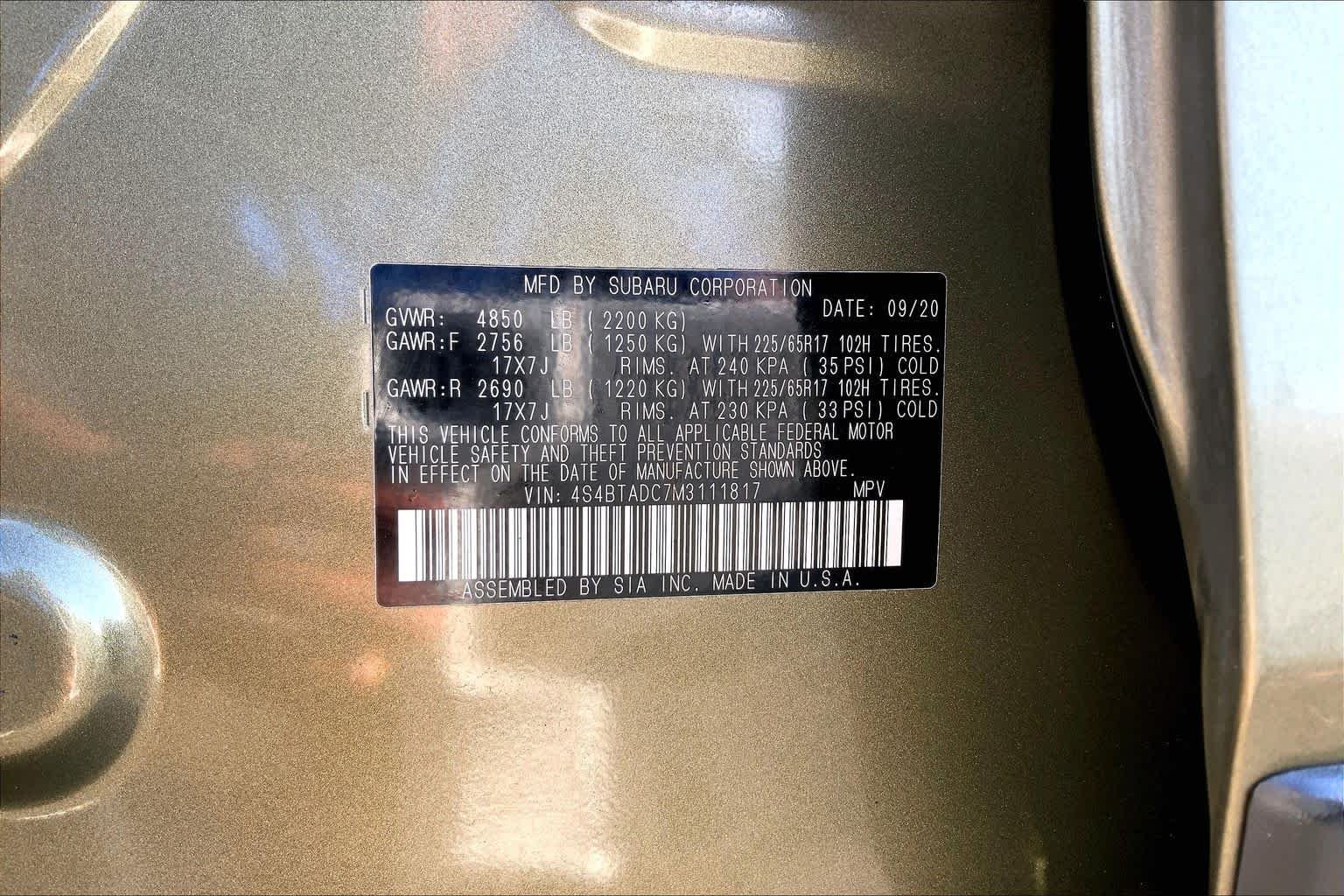 Used 2021 Autumn Green Metallic Subaru Premium image 36