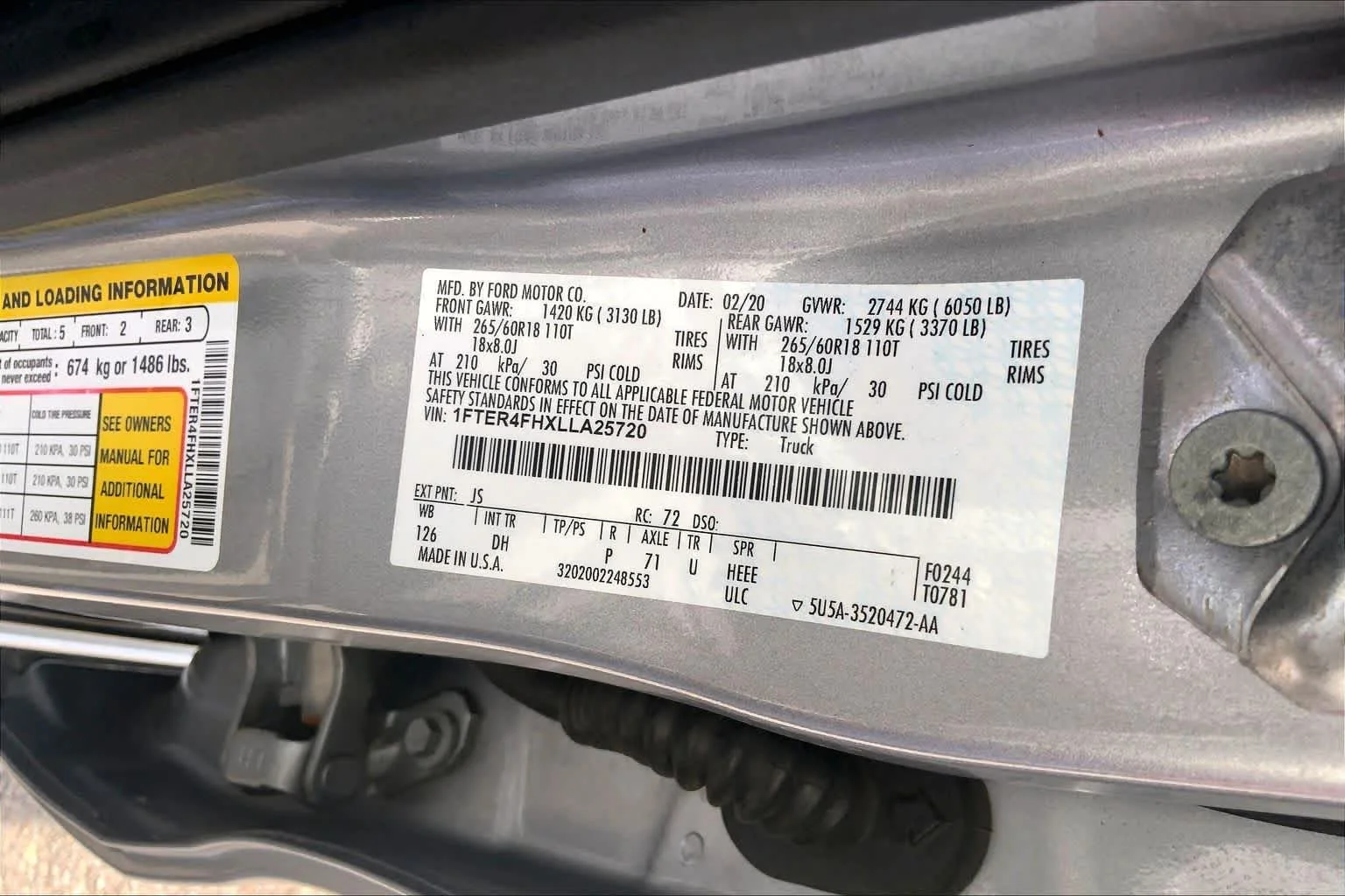 Certified Used 2020 Iconic Silver Ford LARIAT image 34
