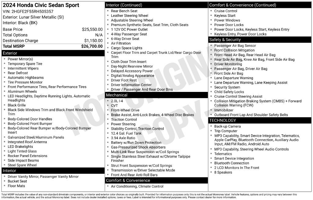 2024 Honda Civic Sport - Photo 18