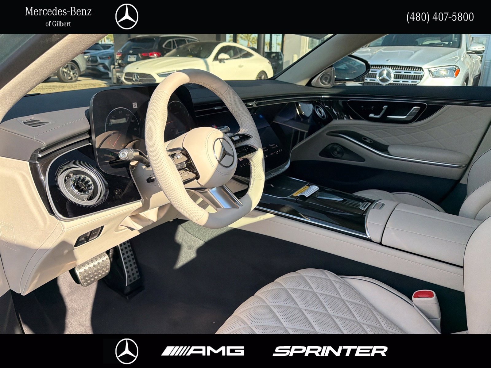 New 2027 Verde Silver Metallic Mercedes-Benz S 580 image 9