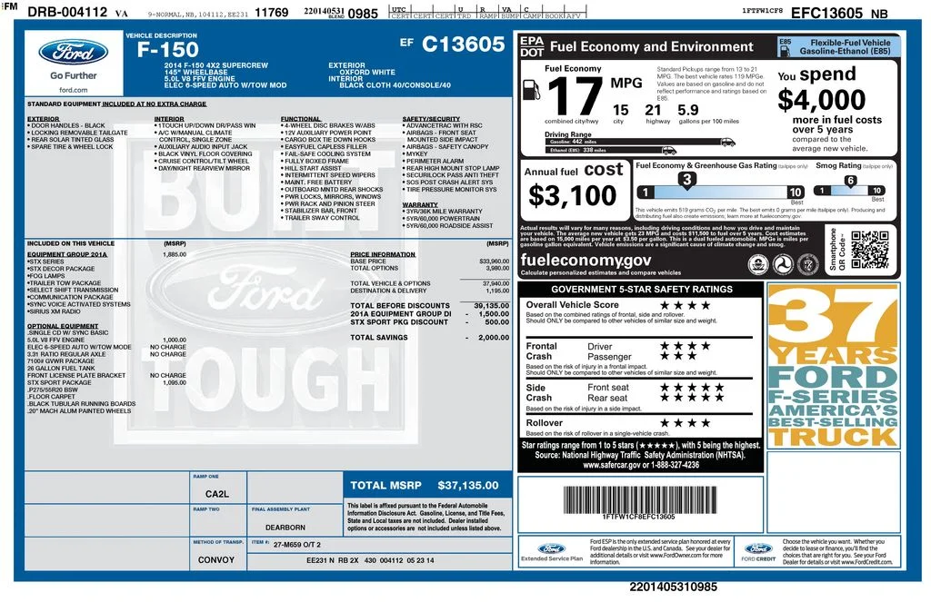 Used 2014 White Ford STX image 6