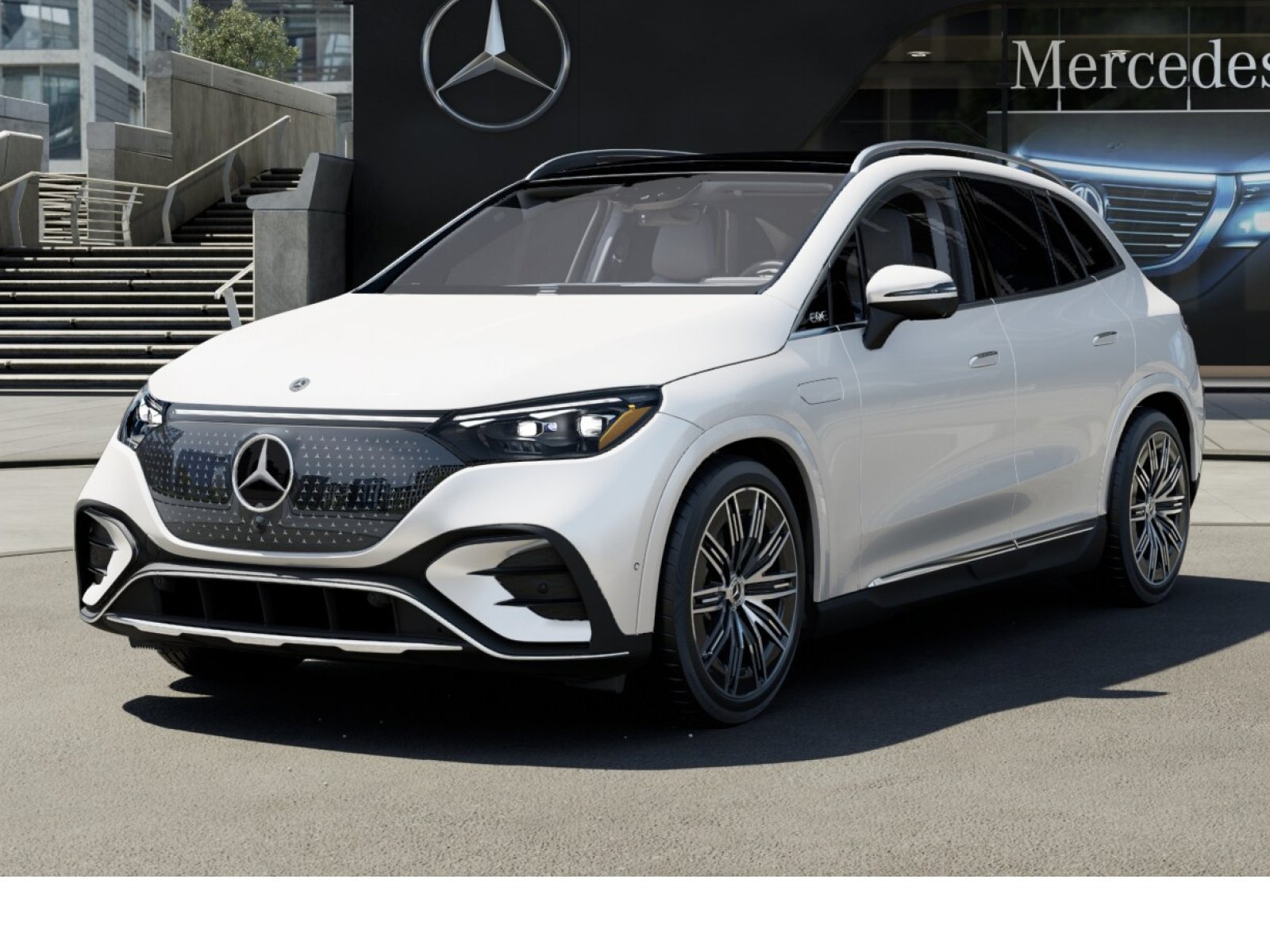 New 2027 MANUFAKTUR Moonlight White Metallic Mercedes-Benz EQE 320+ image 1