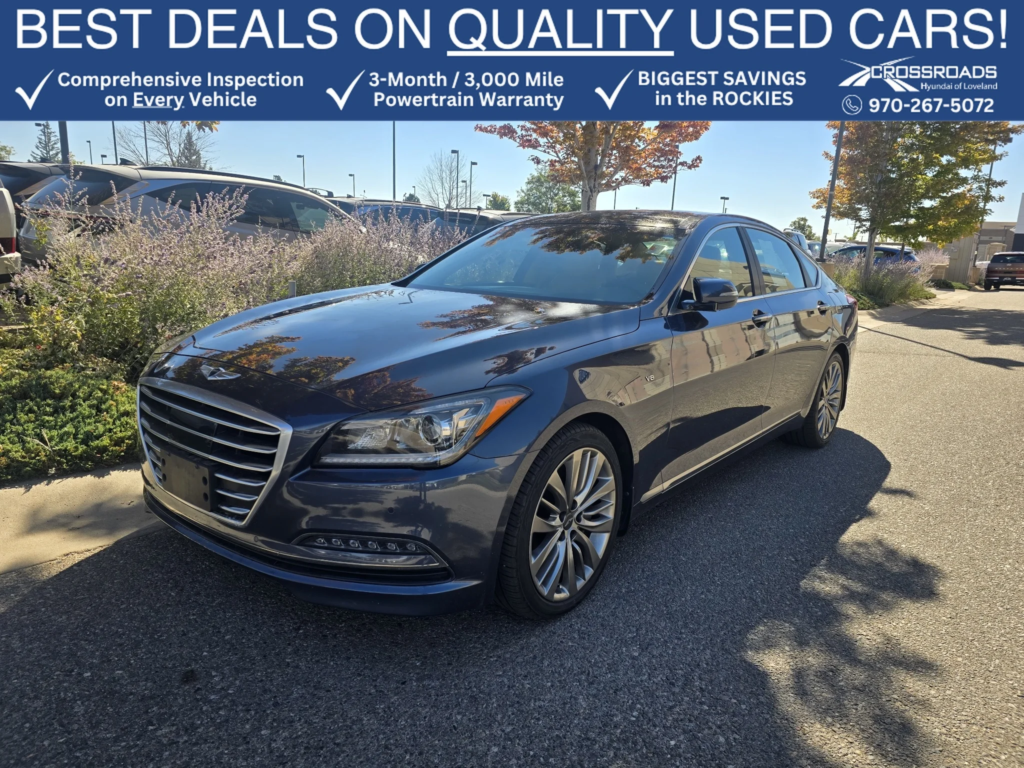 Used 2015 Montecito Blue Hyundai 5.0L image 1