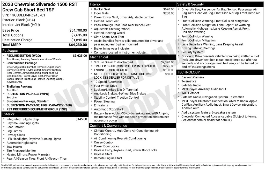 Used 2023 Black Chevrolet RST image 31