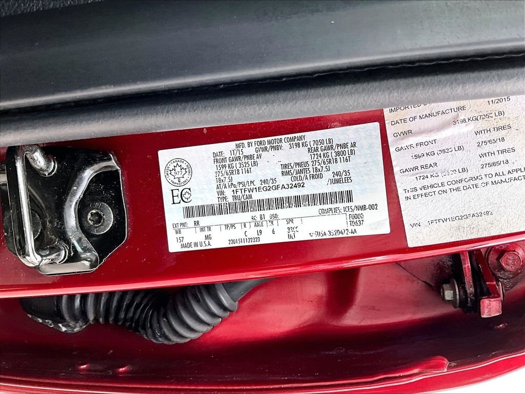 Used 2016 Ruby Red Metallic Tinted Clearcoat Ford XLT image 36