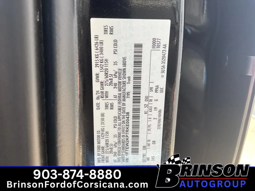 Used 2024 Agate Black Metallic Ford STX image 31