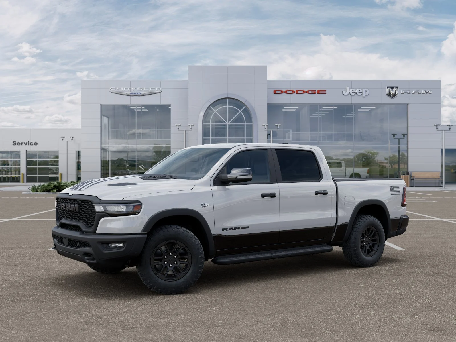 New 2026 Bright White Clear-Coat Exterior Paint RAM Rebel image 38