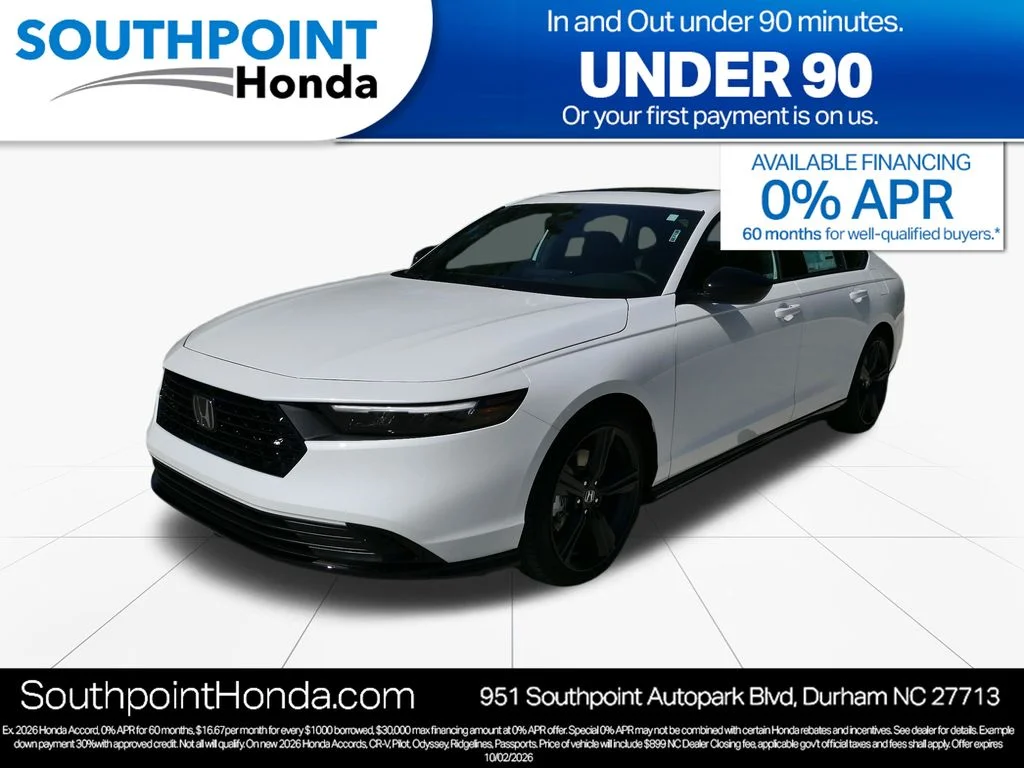 New 2026 Platinum White Pearl Honda Sport-L image 3