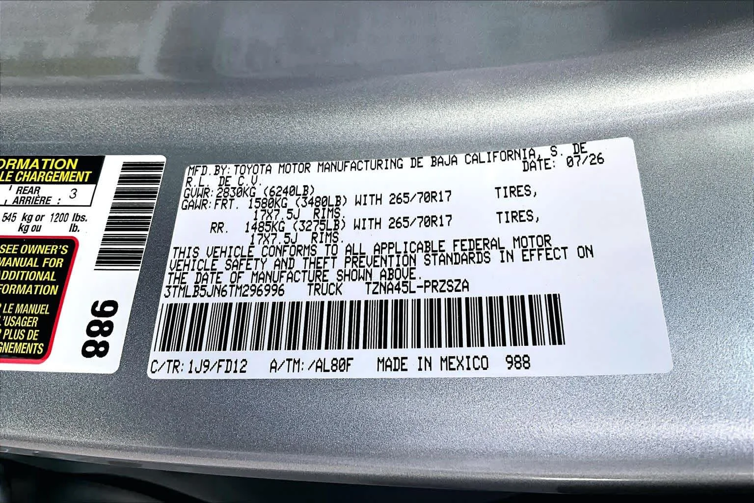 New 2026 Celestial Silver Metallic Toyota TRD Off-Road image 18