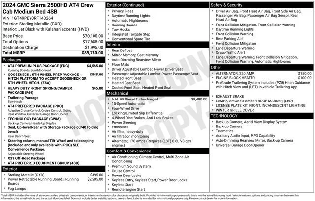 Used 2024 Sterling Metallic GMC AT4 image 34