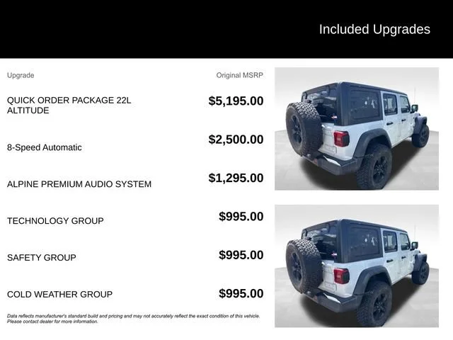 Used 2021 White Jeep Sport Altitude 4x4 image 5