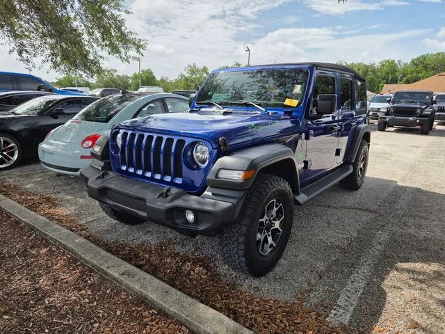 Certified Used 2020 Blue Jeep Unlimited Sport S image 3
