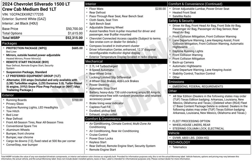Used 2024 White Chevrolet LT image 17