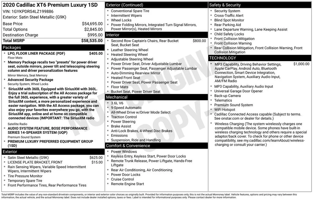 Used 2020 Gray Cadillac Premium Luxury image 8