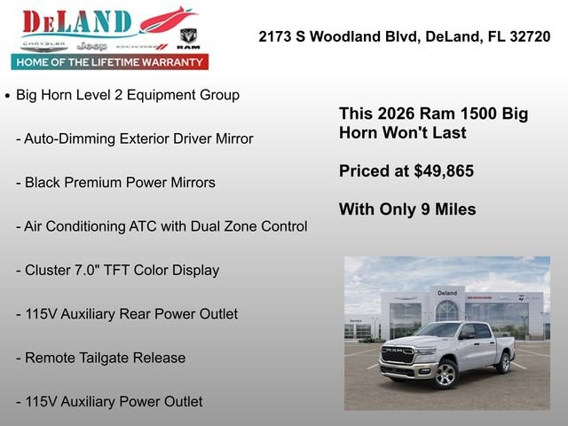 New 2026 Bright White Clear-Coat Exterior Paint RAM Big Horn/Lone Star image 12