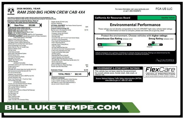 2026 Ram 2500 Big Horn