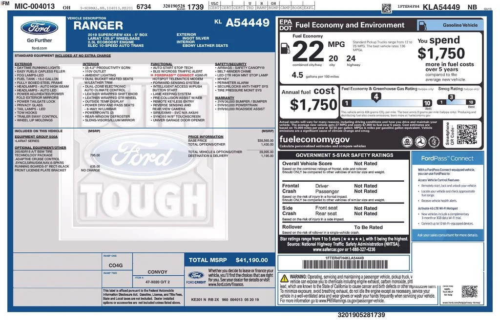 Certified Used 2019 Ingot Silver Ford Lariat image 5