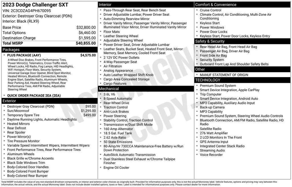 Certified Used 2023 Gray Dodge SXT image 5