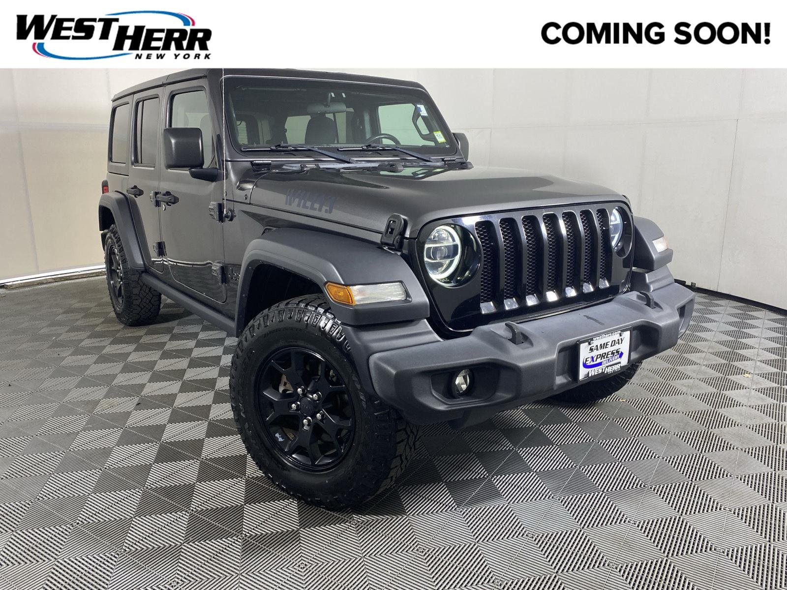 Used 2020 Granite Crystal Metallic Clearcoat Jeep Willys image 1