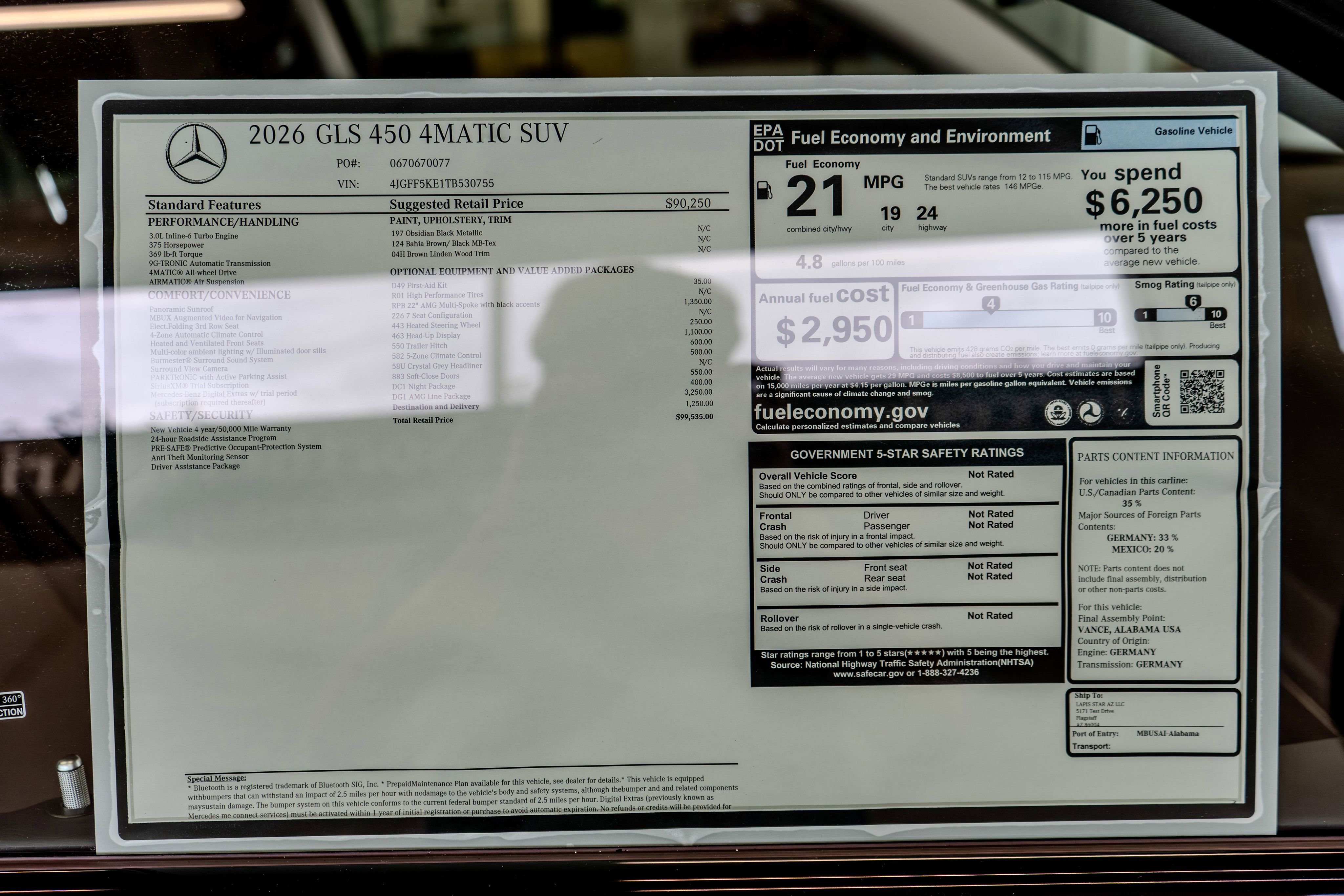 New 2026 Obsidian Black Metallic Mercedes-Benz GLS 450 image 35