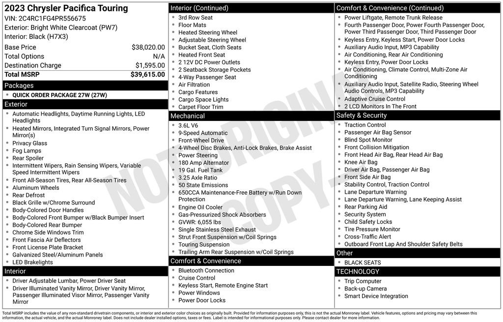 Used 2023 White Chrysler Touring image 31