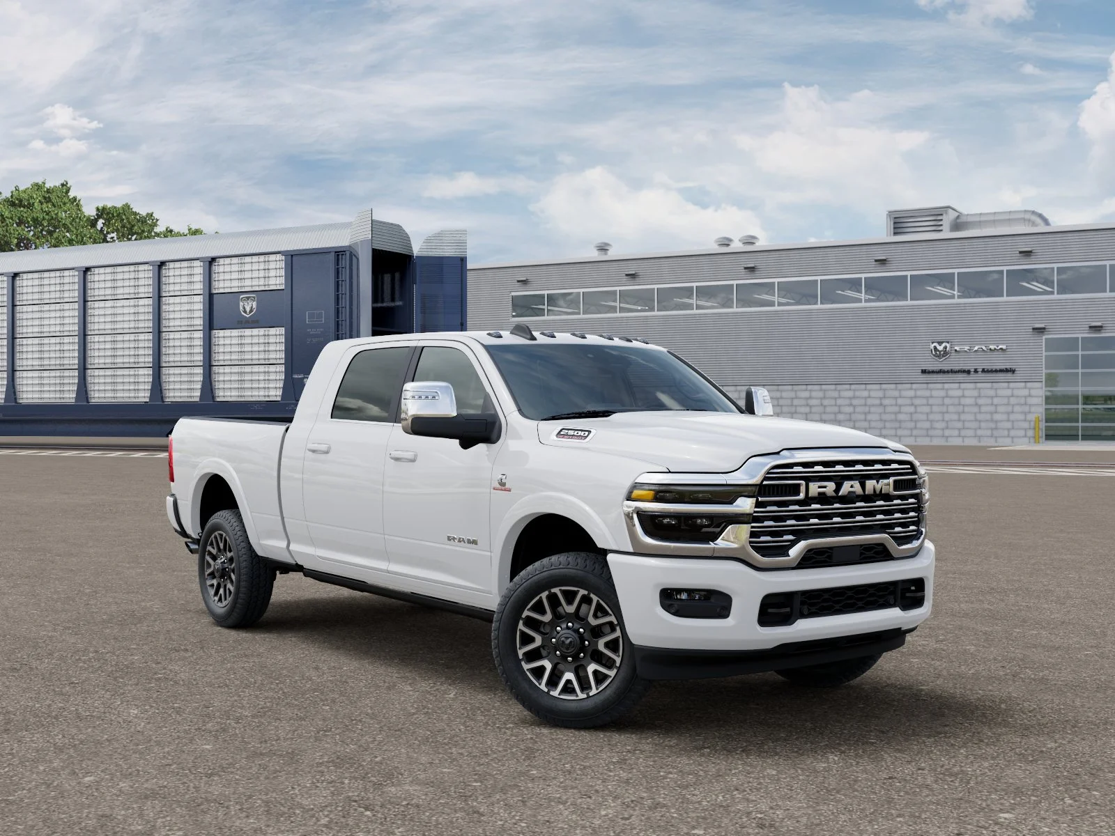 New 2026 Bright White Clear-Coat Exterior Paint RAM Limited Longhorn image 3