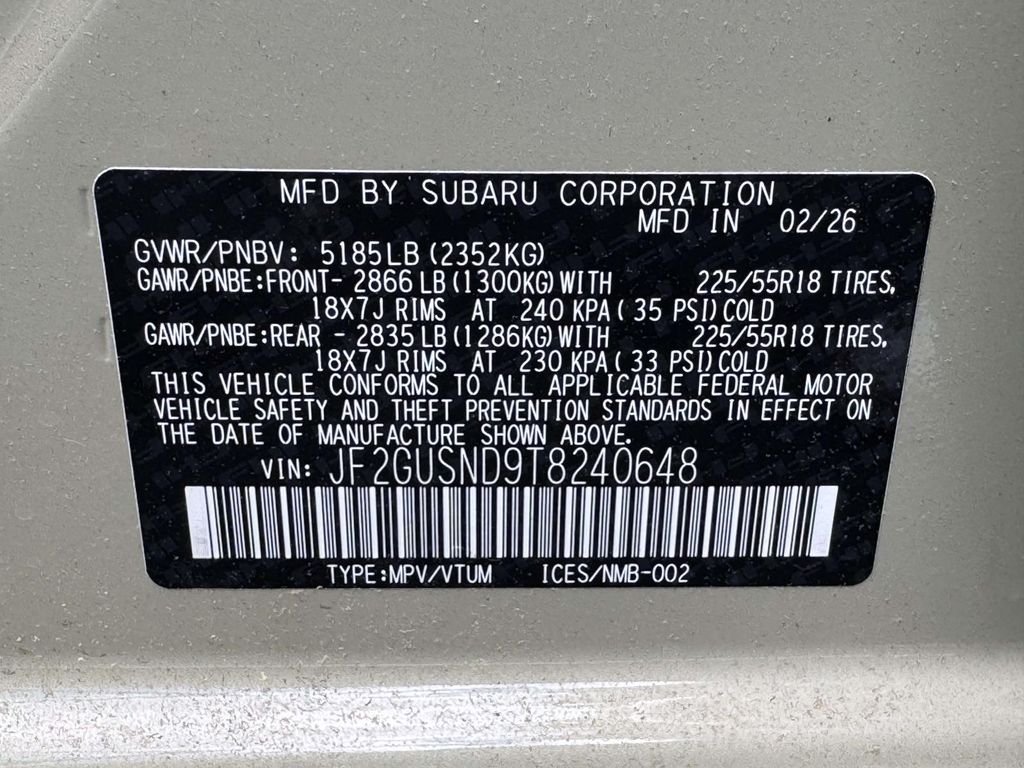 New 2026 SAND DUNE PEARL Subaru Limited Hybrid image 25