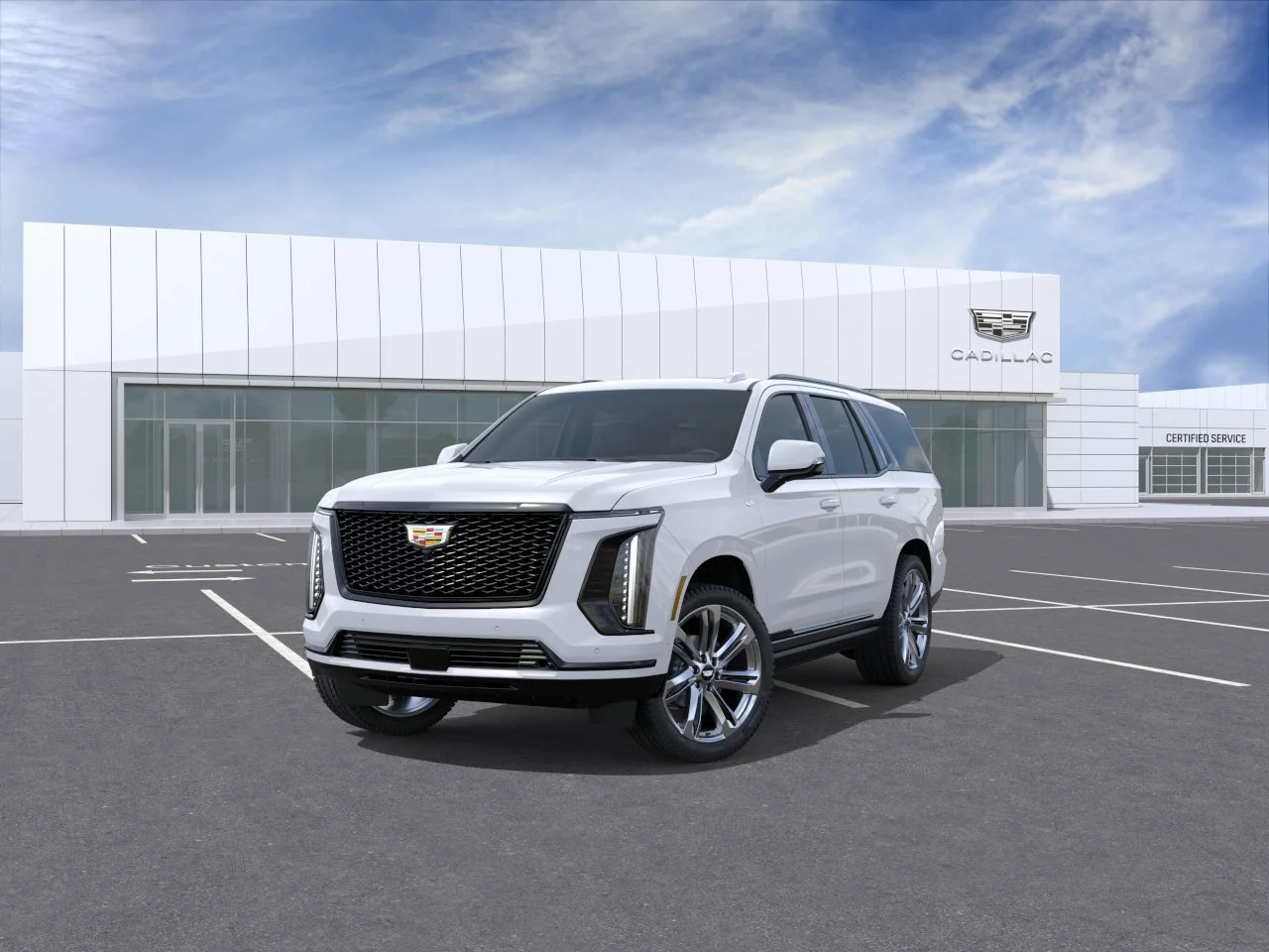 New 2026 Vibrant White Tricoat Cadillac 4WD Sport image 8