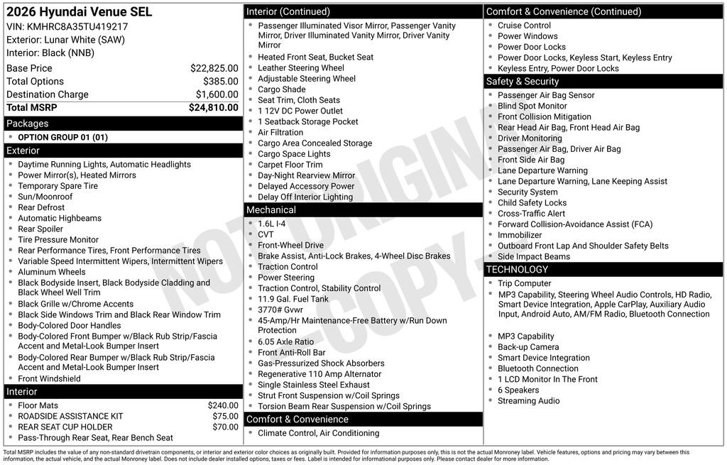 Certified Used 2026 White Hyundai SEL image 29