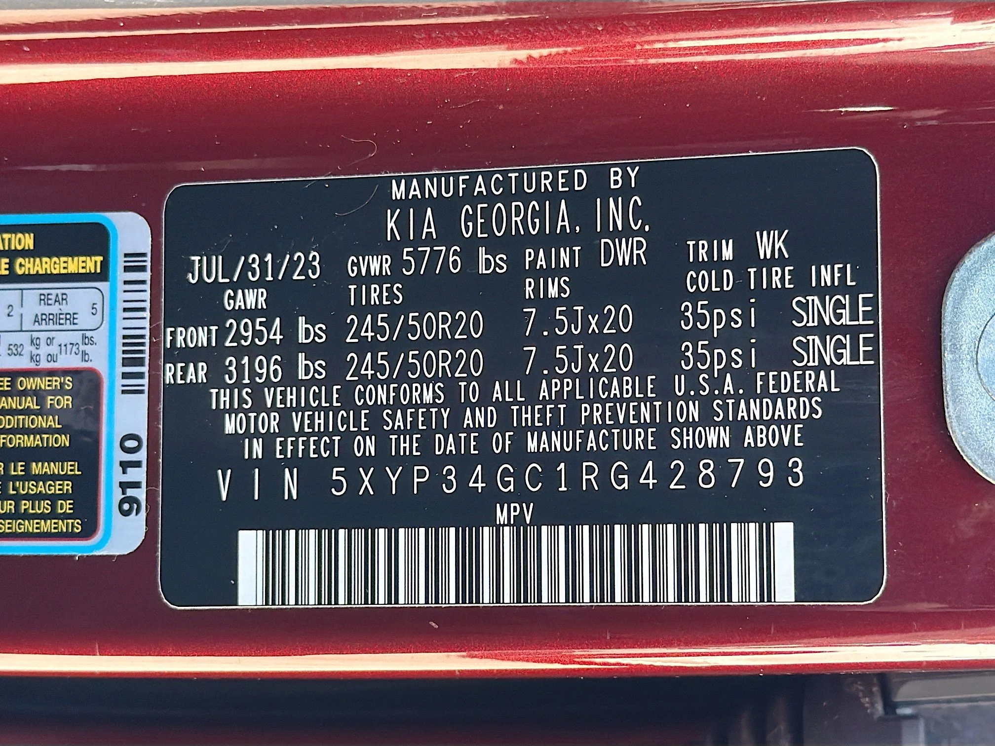 Used 2024 Dawning Red Kia EX image 47
