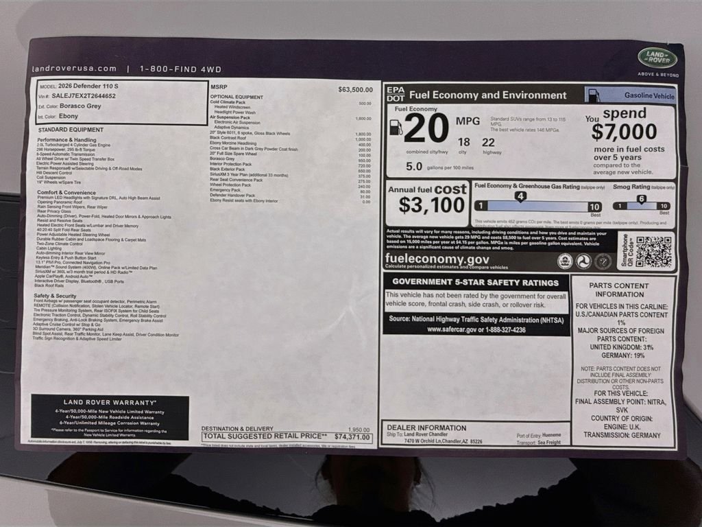 New 2026 Borasco Grey Land Rover S image 9