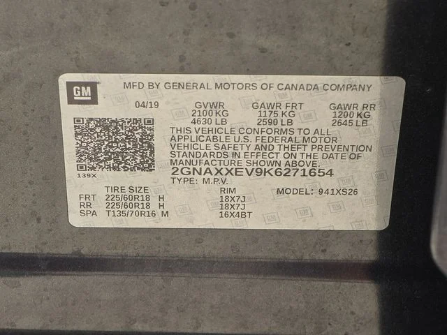 Certified Used 2019 Nightfall Gray Metallic Chevrolet Premier image 23