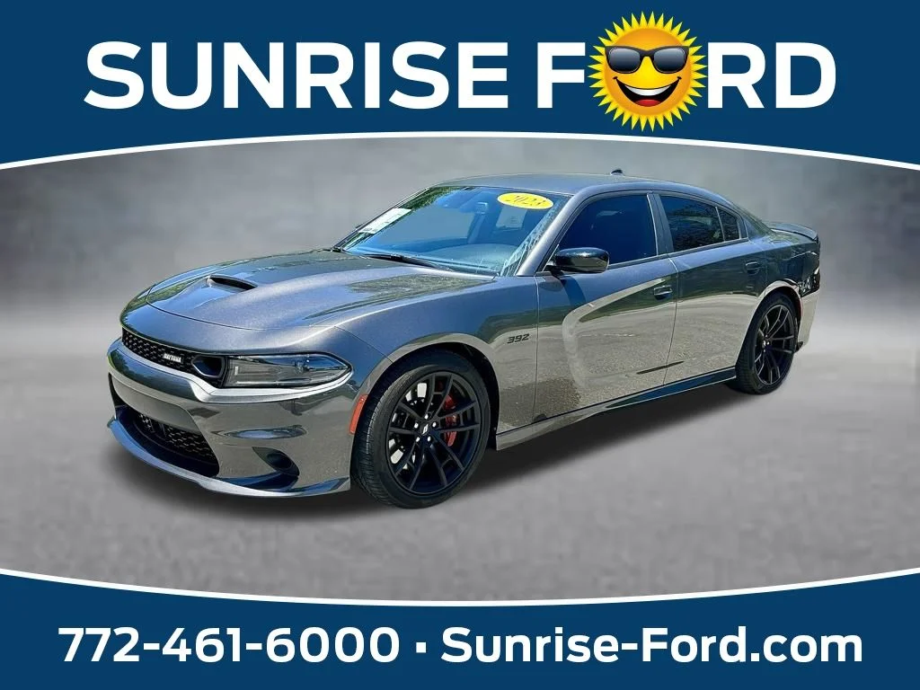 Used 2023 Granite Crystal Clearcoat Metallic Dodge R/T Scat Pack image 1